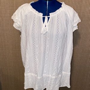 Women’s plus pointelle top, Size 4X